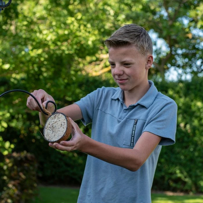 Half Coconut With Peanut Butter Bird Food 2 Half Coconut With Peanut Butter Bird Food - Image 2