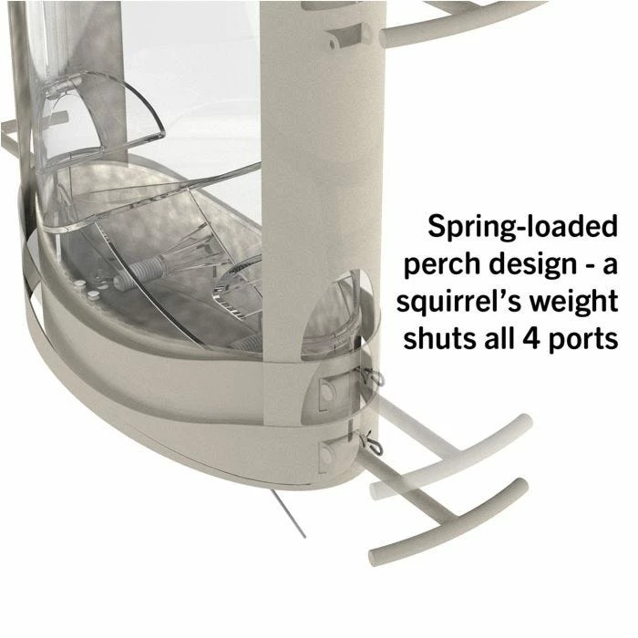 Squirrel-X X1 Squirrel-Resistant Bird Feeder With Spring-Loaded Perches - 4.2 Lb 3 Squirrel-X X1 Squirrel-Resistant Bird Feeder With Spring-Loaded Perches - 4.2 Lb - Image 3