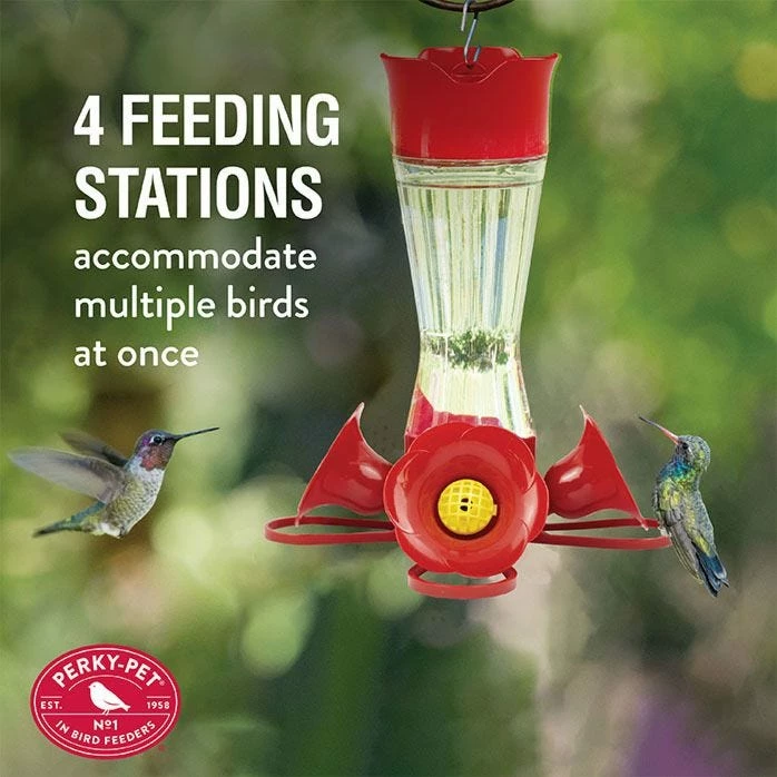 Perky-Pet® Pinch-Waist Glass Hummingbird Feeder - 8 Oz Nectar Capacity 8 Perky-Pet® Pinch-Waist Glass Hummingbird Feeder - 8 Oz Nectar Capacity - Image 8