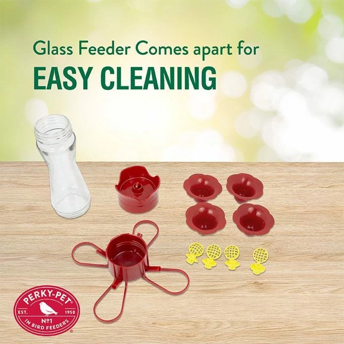 Perky-Pet® Pinch-Waist Glass Hummingbird Feeder - 8 Oz Nectar Capacity 5 Perky-Pet® Pinch-Waist Glass Hummingbird Feeder - 8 Oz Nectar Capacity - Image 5