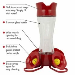 Perky-Pet® Pinch-Waist Glass Hummingbird Feeder - 8 Oz Nectar Capacity 21 Perky-Pet® Pinch-Waist Glass Hummingbird Feeder - 8 Oz Nectar Capacity -birds Shop 203cpbn 3