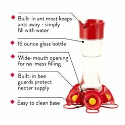 Perky-Pet® Favored Pinch-Waist Glass Hummingbird Feeder -birds Shop 204cp 4 d 6
