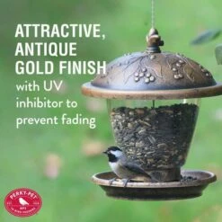 Perky-Pet® Holly Berry Gilded Chalet Wild Bird Feeder -birds Shop 305 info1 698