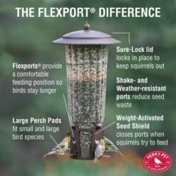 Perky-Pet® Squirrel-Be-Gone® Max Bird Feeder With Flexports® -birds Shop 334 info one 698