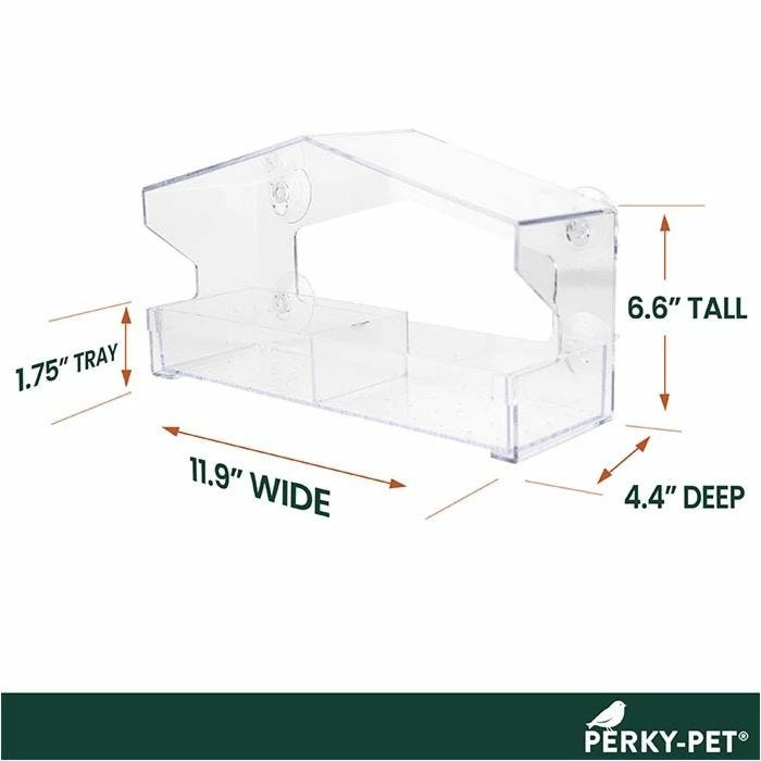 Perky-Pet® Dual-Seed Window Bird Feeder - 1 Lb Seed Capacity 10 Perky-Pet® Dual-Seed Window Bird Feeder - 1 Lb Seed Capacity - Image 10