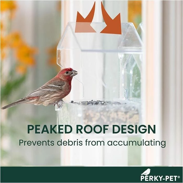 Perky-Pet® Dual-Seed Window Bird Feeder - 1 Lb Seed Capacity 11 Perky-Pet® Dual-Seed Window Bird Feeder - 1 Lb Seed Capacity - Image 11