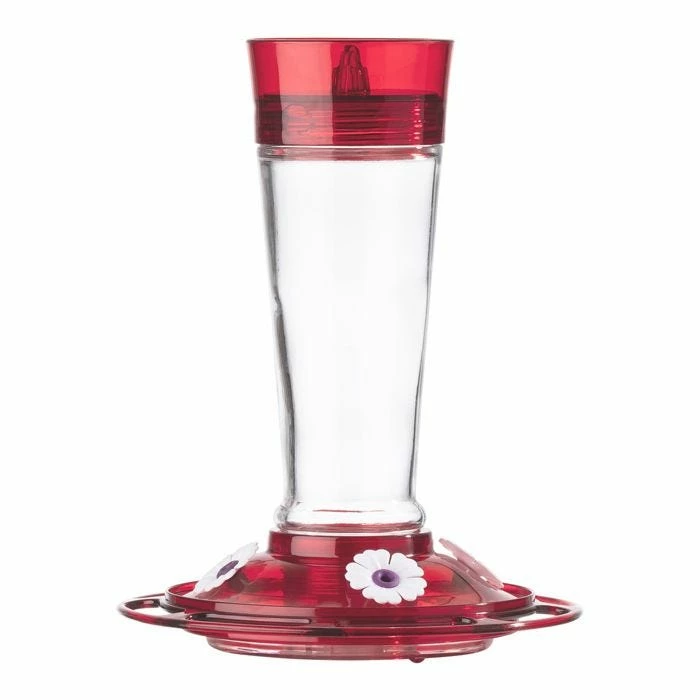 More Birds® Bird Health Ruby Glass Hummingbird Feeder With Ant Moat - 10 Oz 2 More Birds® Bird Health Ruby Glass Hummingbird Feeder With Ant Moat - 10 Oz - Image 2