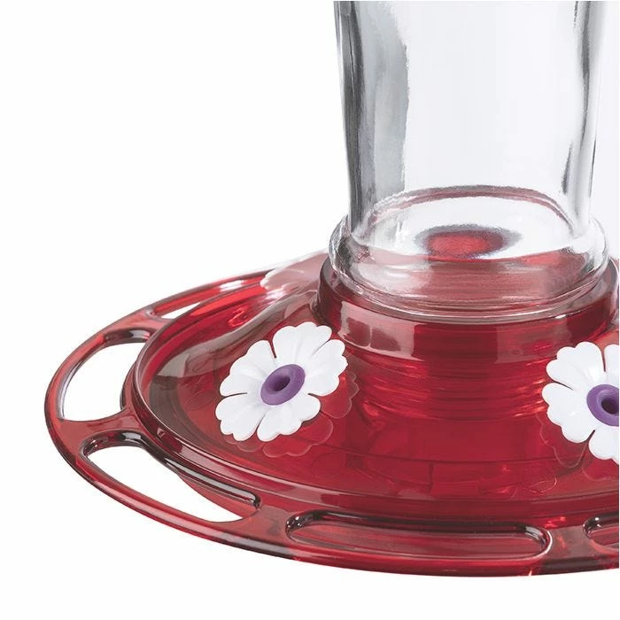 More Birds® Bird Health Ruby Glass Hummingbird Feeder With Ant Moat - 10 Oz 4 More Birds® Bird Health Ruby Glass Hummingbird Feeder With Ant Moat - 10 Oz - Image 4