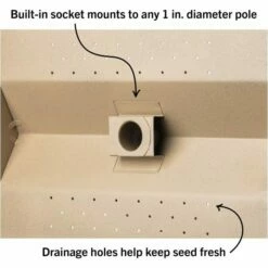 More Birds® Large Hopper Bird Feeder With Suet Holders - 8.4 Lb And 2 Suet Cakes -birds Shop 38111 4 infographic