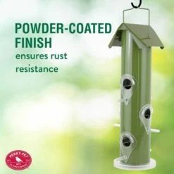 Perky-Pet® Green Metal Tube Wild Bird Feeder -birds Shop 391a info3 698