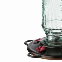 More Birds® Vintage Glass Hummingbird Feeder - 20 Oz - Green -birds Shop 39 4 in use
