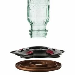 More Birds® Vintage Glass Hummingbird Feeder - 20 Oz - Green -birds Shop 39 6 in use