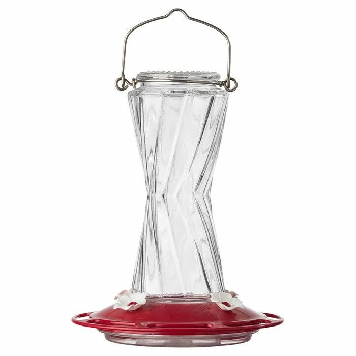 More Birds® Bohemian Glass Hummingbird Feeder With Bee Guard Nectar Ports - 20 Oz - Red 2 More Birds® Bohemian Glass Hummingbird Feeder With Bee Guard Nectar Ports - 20 Oz - Red - Image 2