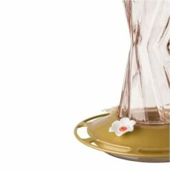 More Birds® Bohemian Glass Hummingbird Feeder With Bee Guard Nectar Ports - 20 Oz - Gold -birds Shop 433 4 in use