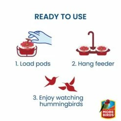 More Birds® Nectar Pods Gemini Hummingbird Feeder -birds Shop 438 info1 698