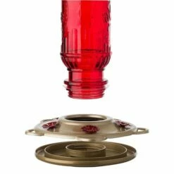 More Birds® Vintage Glass Hummingbird Feeder, Red - 20 Oz 9 More Birds® Vintage Glass Hummingbird Feeder, Red - 20 Oz -birds Shop 60 6 in use 1