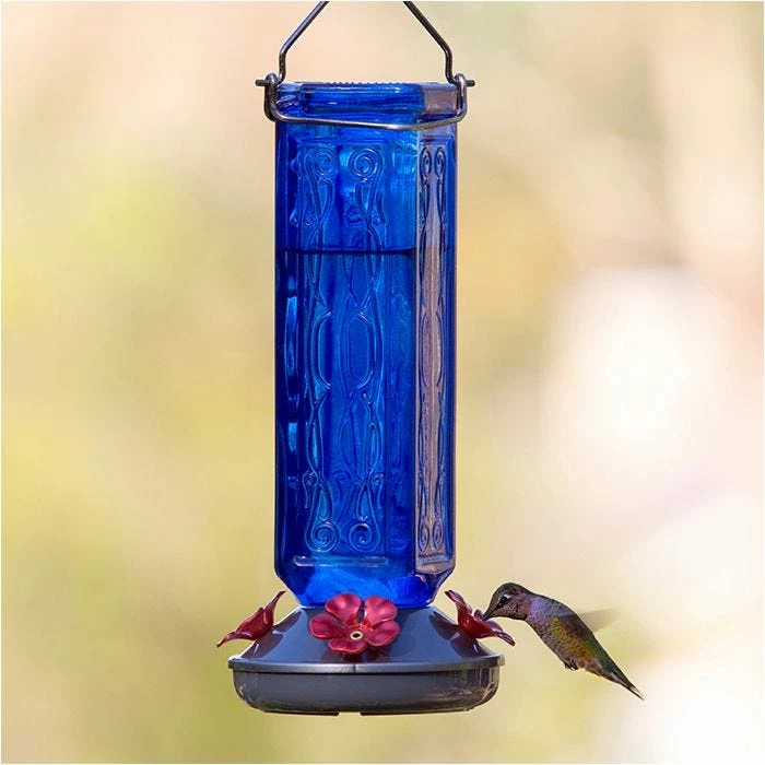 More Birds® Kristina Blue Glass Hummingbird Feeder, 19 Oz 1 More Birds® Kristina Blue Glass Hummingbird Feeder, 19 Oz