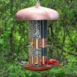 Perky-Pet® Copper Finish Triple Tube Bird Feeder