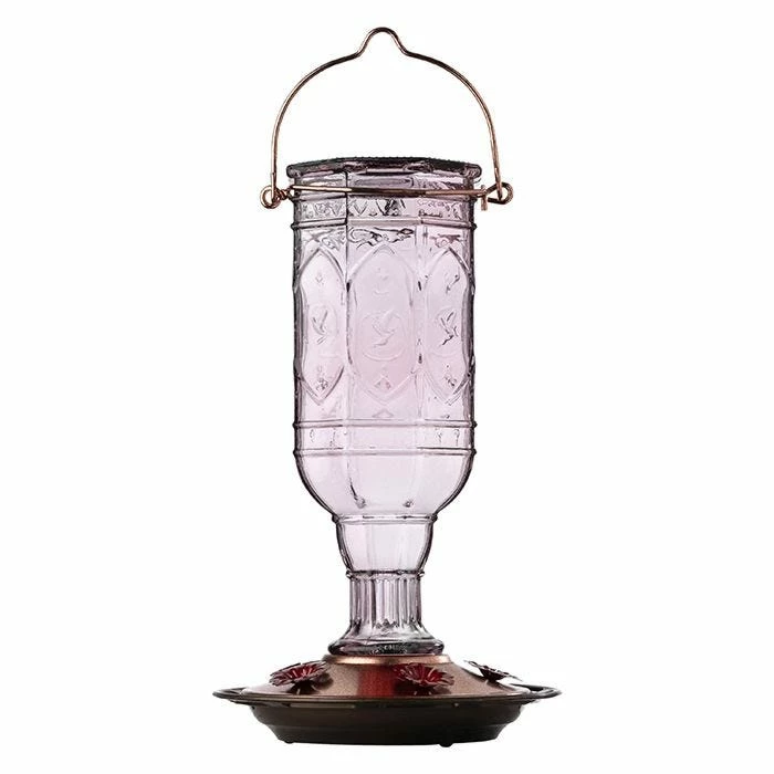 More Birds® Jewel Glass Hummingbird Feeder, Amethyst - 20 Oz 2 More Birds® Jewel Glass Hummingbird Feeder, Amethyst - 20 Oz - Image 2