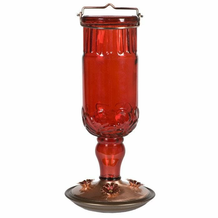 Perky-Pet® Red Antique Glass Bottle Hummingbird Feeder - 24 Oz Nectar Capacity 9 Perky-Pet® Red Antique Glass Bottle Hummingbird Feeder - 24 Oz Nectar Capacity - Image 9