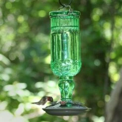 Perky-Pet® Green Antique Glass Bottle Hummingbird Feeder - 24 Oz Nectar Capacity -birds Shop 8120 2 d 2