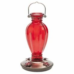 Perky-Pet® Daisy Vase Vintage Glass Hummingbird Feeder