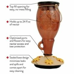 Perky-Pet® Sugar Maple Top-Fill Glass Hummingbird Feeder -birds Shop 9105 2 d 2