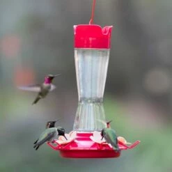 Perky-Pet® Top-Fill Pinch-Waist Glass Hummingbird Feeder - 12 Oz Nectar Capacity