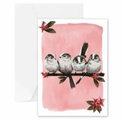 Myrte Long-Tailed Tit Greeting Card -birds Shop 93574 myrte long tailed tit card 03
