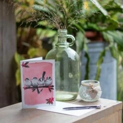 Myrte Long-Tailed Tit Greeting Card