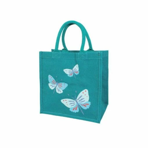 Butterfly Jute Shopping Bag -birds Shop 97576