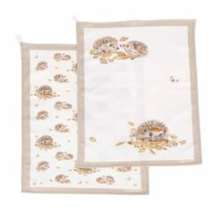 Roy Kirkham Hedgehog Tea Towel Set -birds Shop 97705 1
