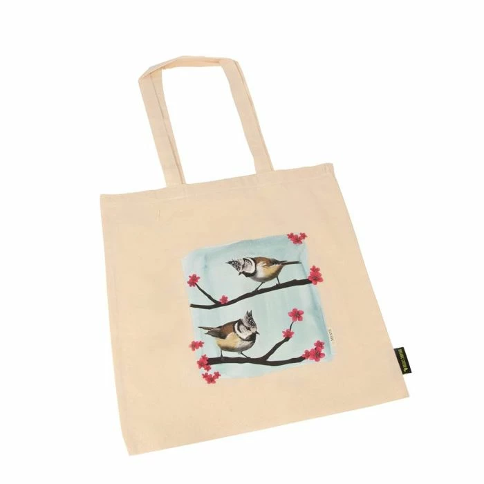 Myrte Crested Tit Cotton Bag 2 Myrte Crested Tit Cotton Bag - Image 2