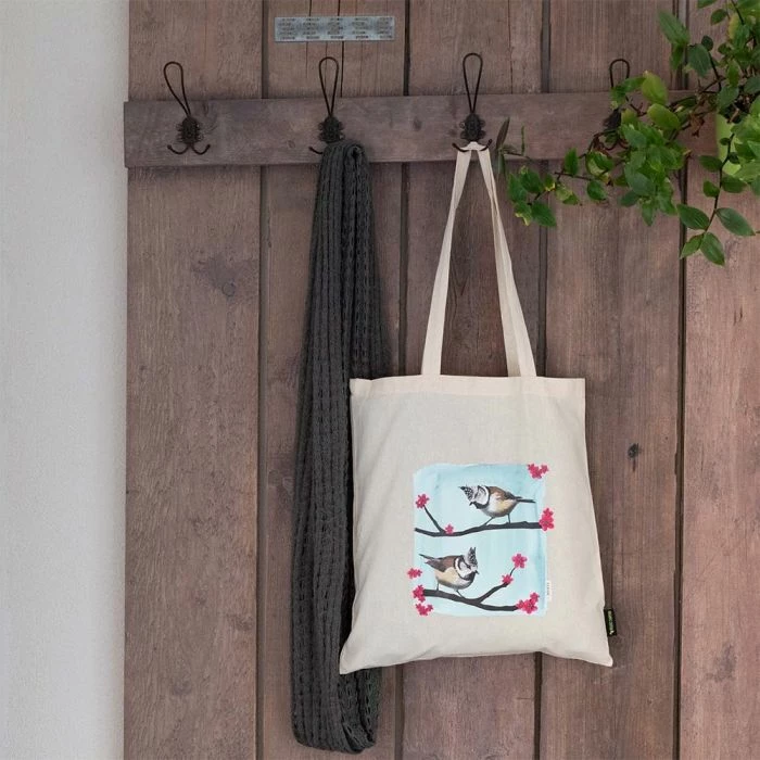 Myrte Crested Tit Cotton Bag 1 Myrte Crested Tit Cotton Bag