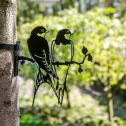 Metal Silhouette - Pair Of Swallows