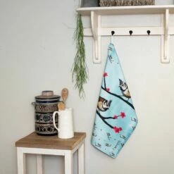 Myrte Crested Tit Tea Towel