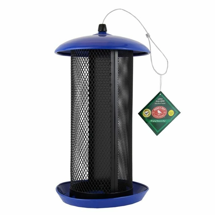 Perky-Pet® Large Dual Mesh Seed Feeder Cobalt Blue 2 Perky-Pet® Large Dual Mesh Seed Feeder Cobalt Blue - Image 2