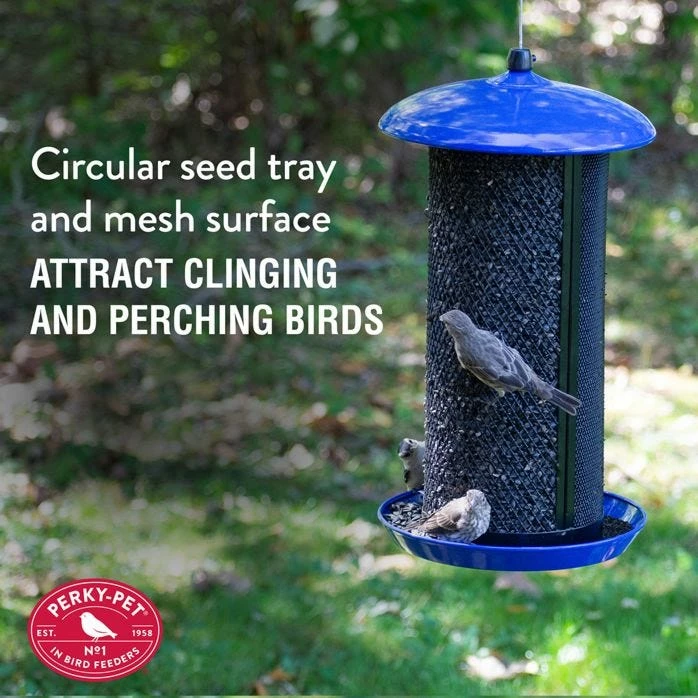 Perky-Pet® Large Dual Mesh Seed Feeder Cobalt Blue 4 Perky-Pet® Large Dual Mesh Seed Feeder Cobalt Blue - Image 4