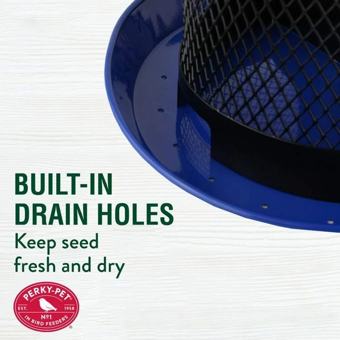 Perky-Pet® Large Dual Mesh Seed Feeder Cobalt Blue 5 Perky-Pet® Large Dual Mesh Seed Feeder Cobalt Blue - Image 5