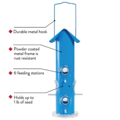 Perky-Pet® Blue Metal Tube Wild Bird Feeder -birds Shop bf us 391 c2