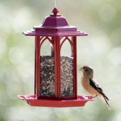 Perky-Pet® Brick Red Gazebo Feeder -birds Shop gaz02 12