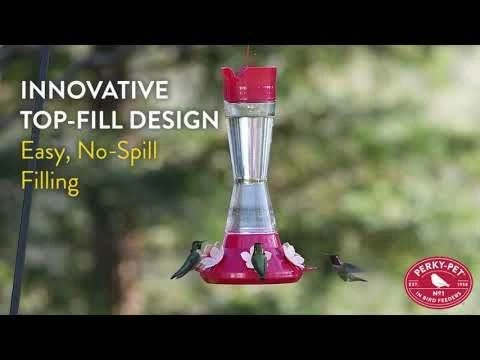 Perky-Pet® Top-Fill Favored Pinch-Waist Glass Hummingbird Feeder - 20 Oz Nectar Capacity 2 Perky-Pet® Top-Fill Favored Pinch-Waist Glass Hummingbird Feeder - 20 Oz Nectar Capacity - Image 2
