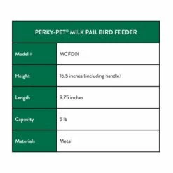Perky-Pet® Milk Pail Wild Bird Feeder -birds Shop mcf001 d 5