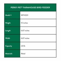 Perky-Pet® Farmhouse Wild Bird Feeder -birds Shop wfh001 d 6